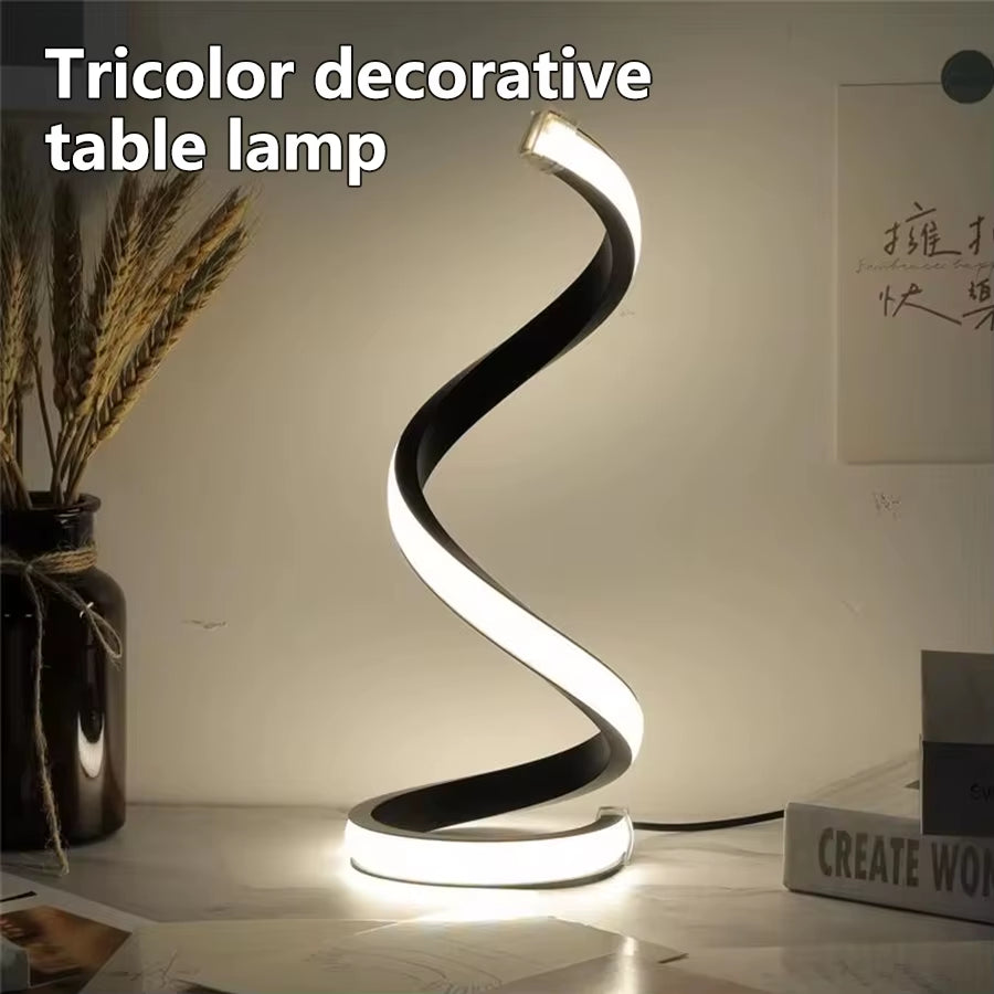 Modern Spiral Table LED Night 