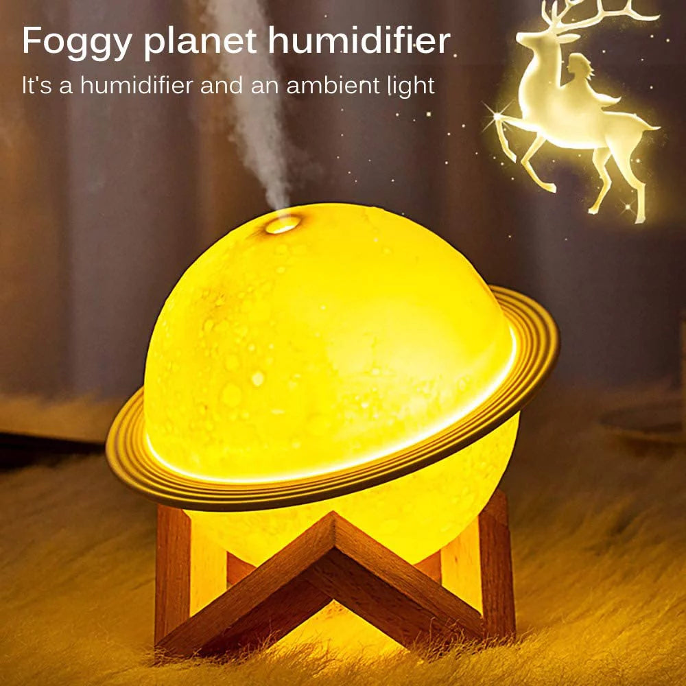 2 in 1 Moon Night Light & Humidifiers with USB Recharge