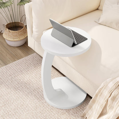 C-Shaped Sofa Side Table