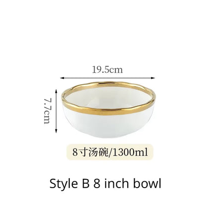 1Pcs White Ceramic Plate 