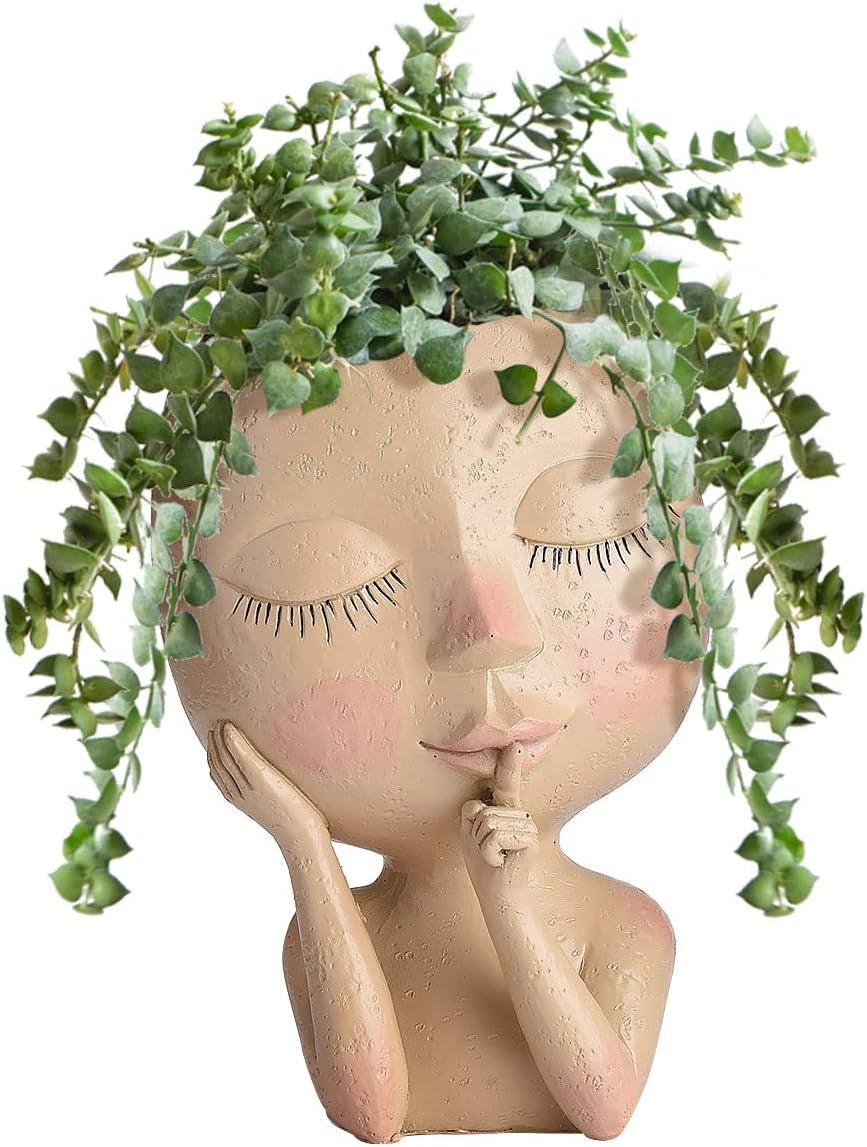 Creative Human Head-Shaped Vase