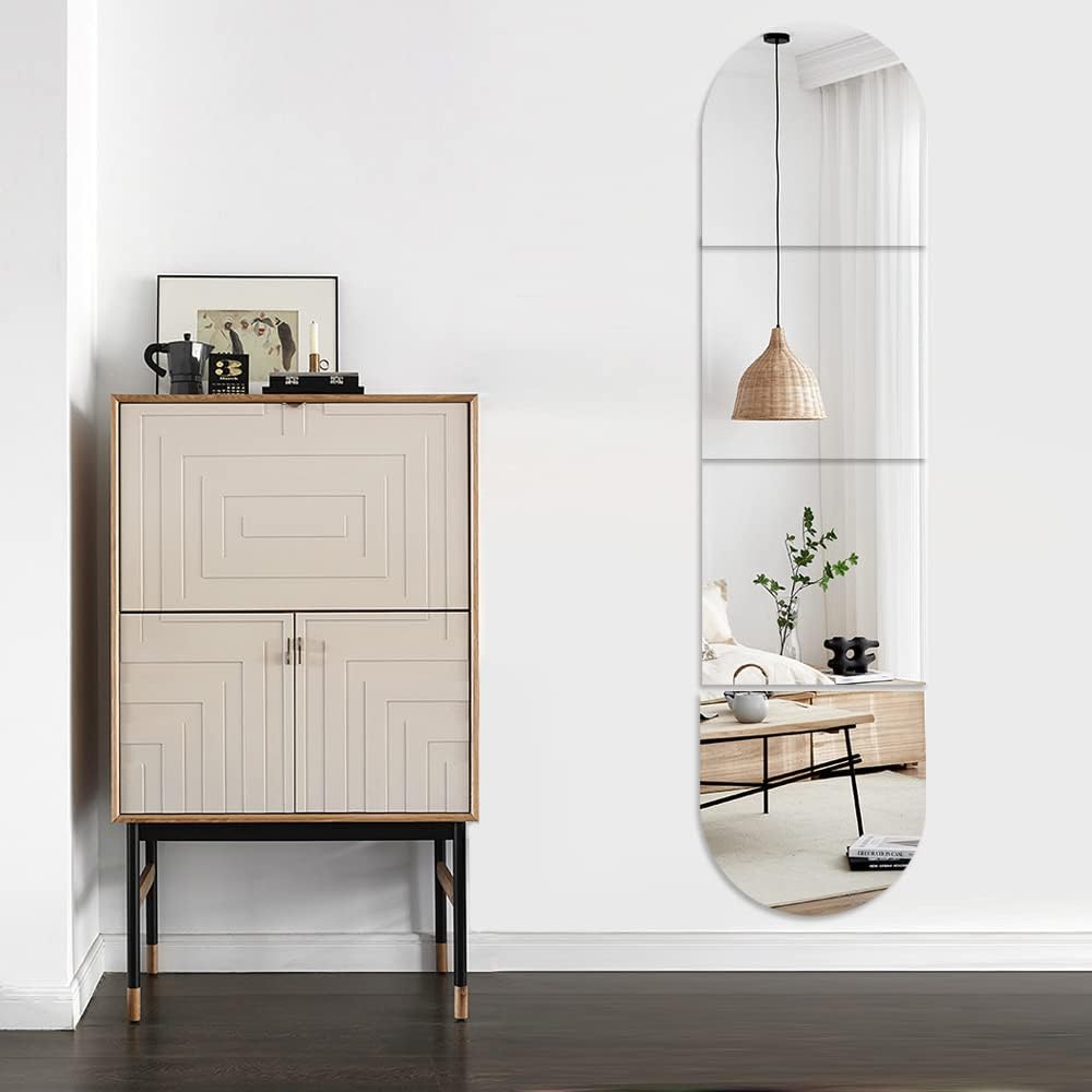 Full-Length Wall Mirrors, 30.5 x 30.5 cm, 4 Pieces