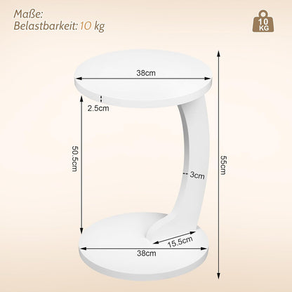 C-Shaped Sofa Side Table