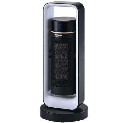 VEVOR Electric Space Heater with Thermostat Remote Control, 1000W/1500W 2-Level 