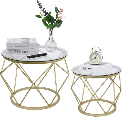 Round Coffee Table, Set of 2 Tables