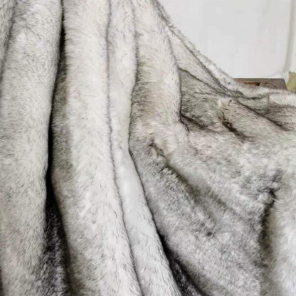 Faux Fox Fur Blanket -60 X 150 Cm