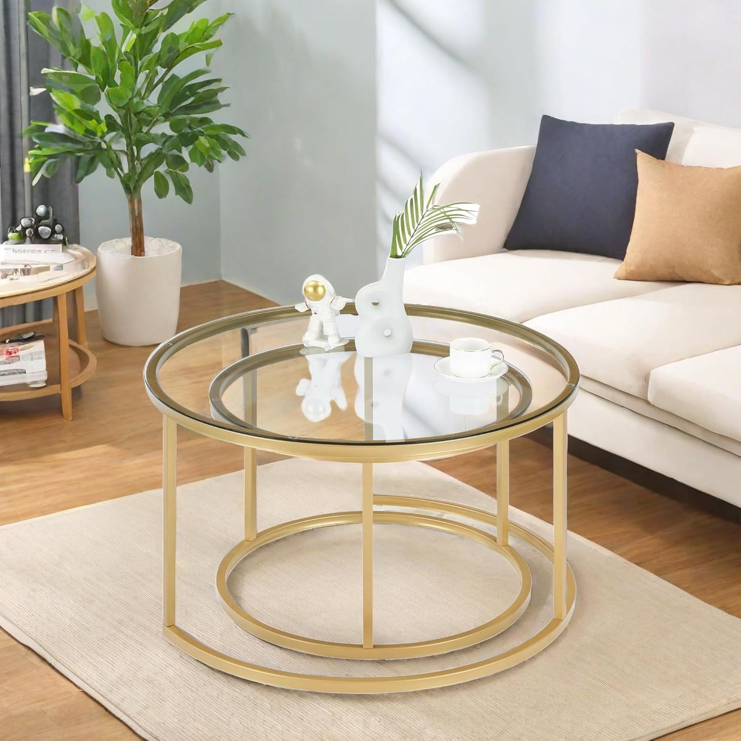 Living Room Table | Ø 80 + 60 Large Round Table