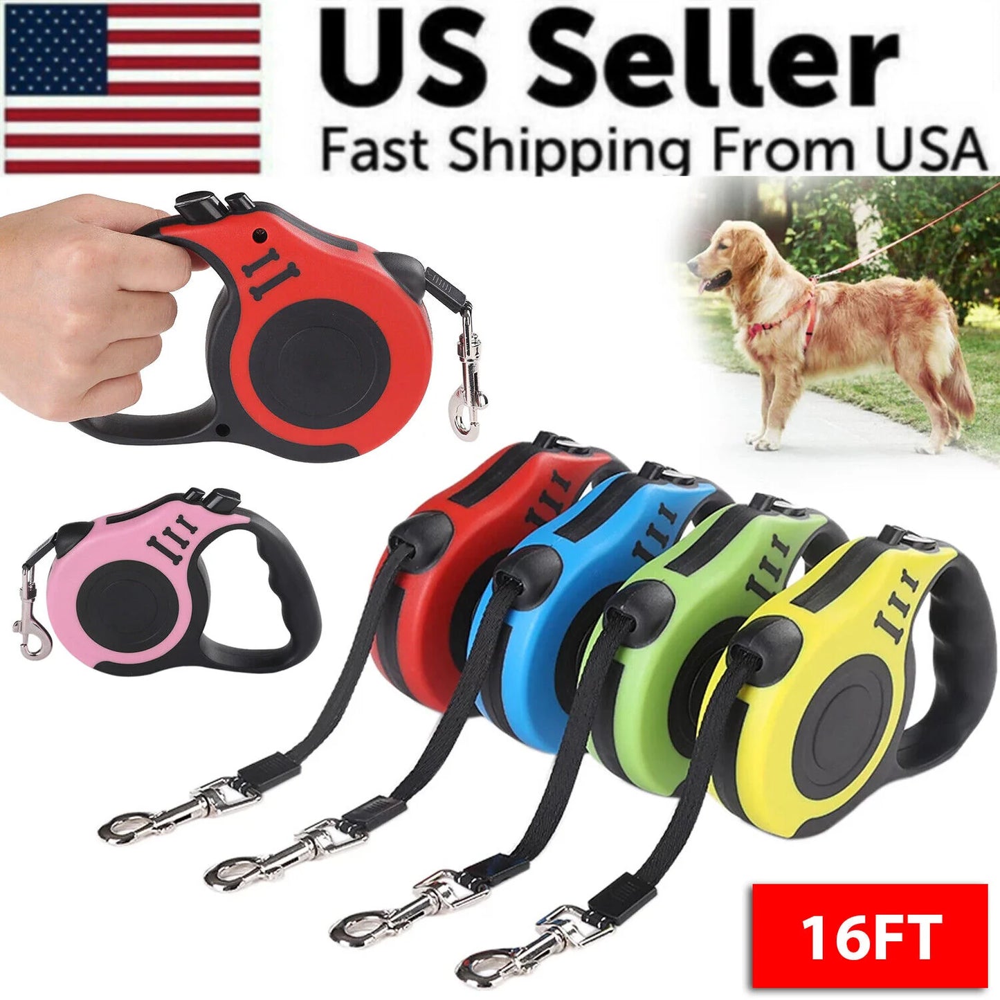 Automatic Retractable Dog Collar 