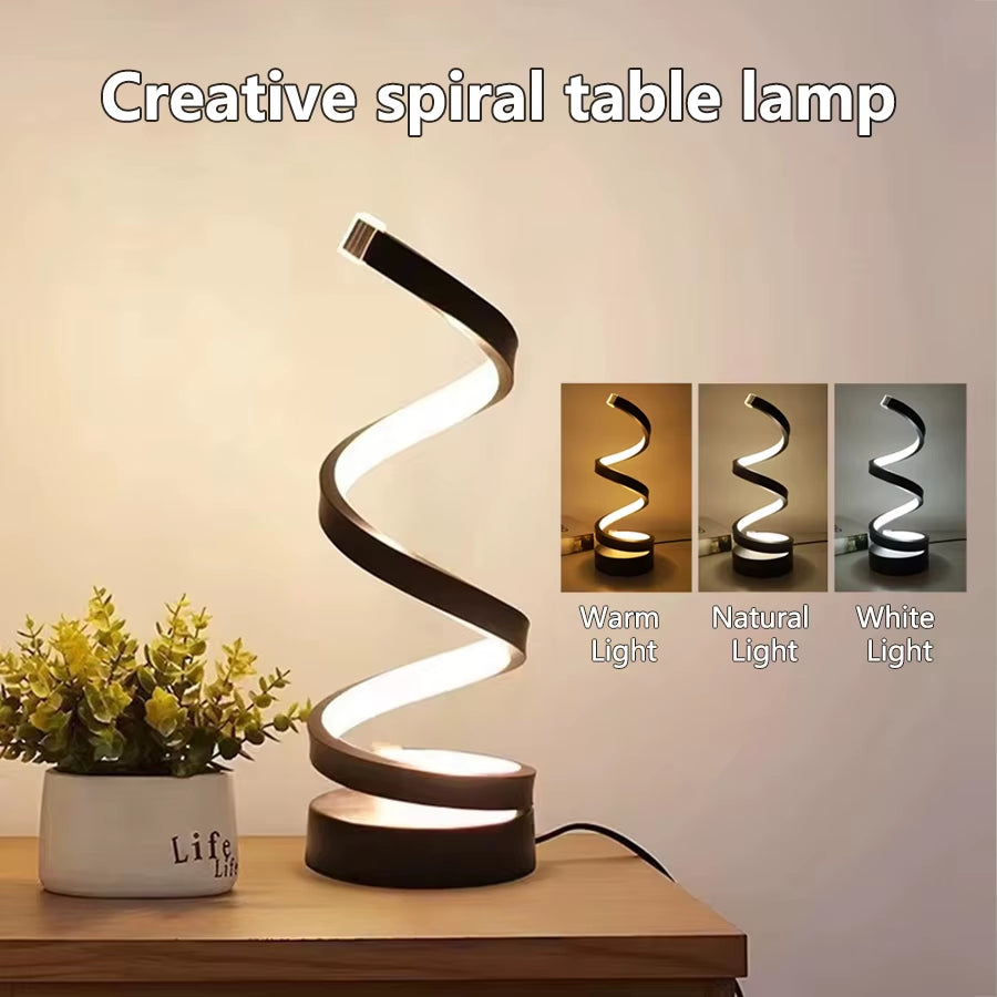 Modern Spiral Table LED Night 