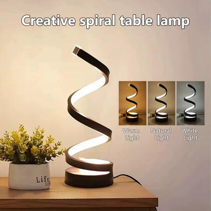 Modern Spiral Table LED Night 