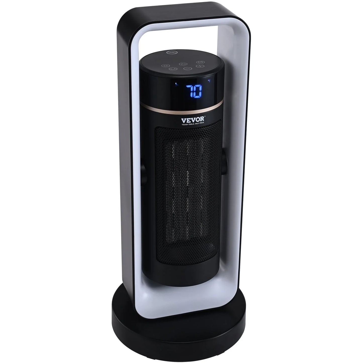 VEVOR Electric Space Heater with Thermostat Remote Control, 1000W/1500W 2-Level 