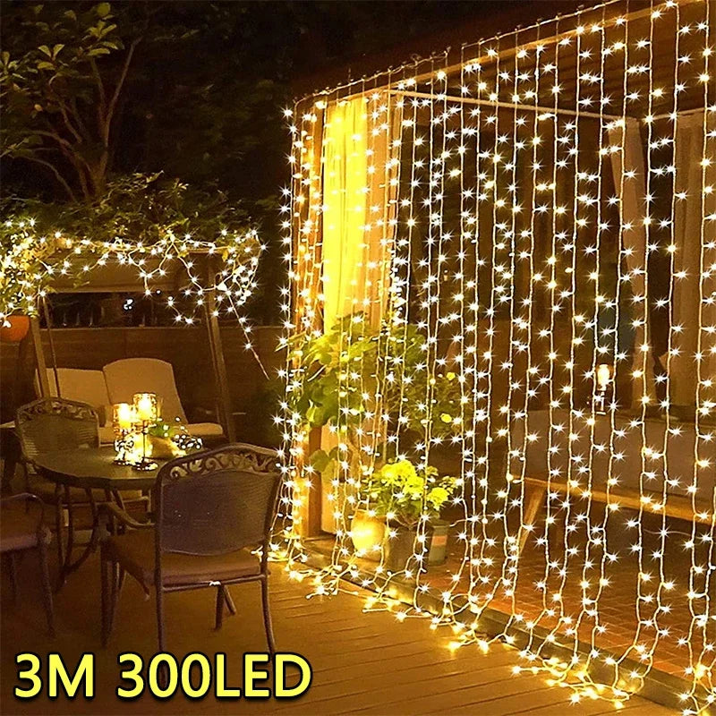 3M LED Curtain String Lights 