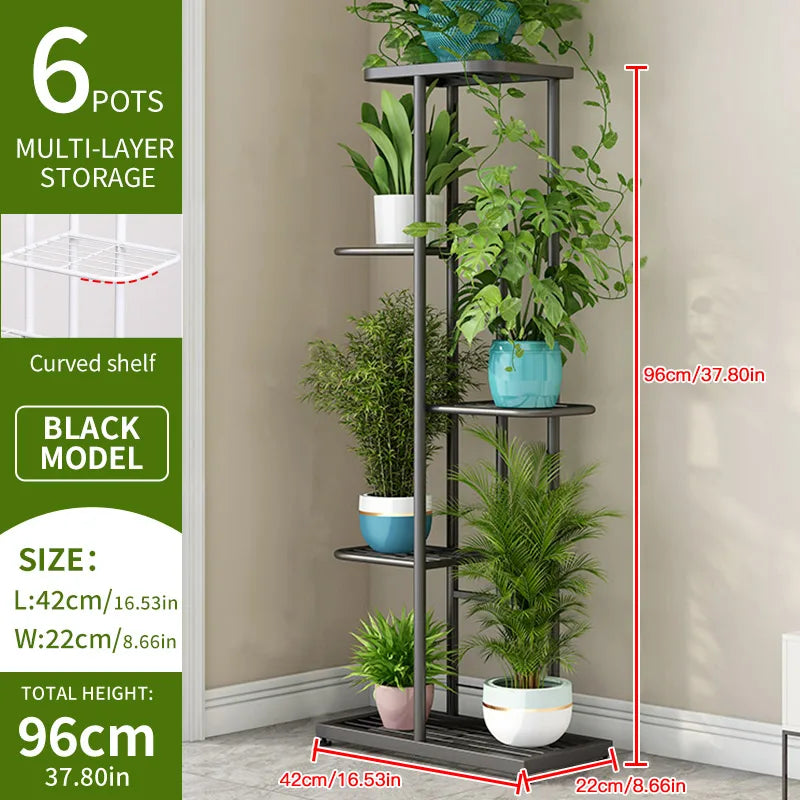 Plant Stand Stand for Flowers Flower Stand Flowerpot Organizer Iron 4/5/6Layers Plant Holder Storage Shelf Pot Rack Organizer