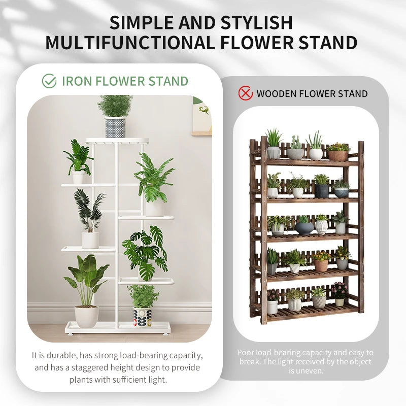 Plant Stand Stand for Flowers Flower Stand Flowerpot Organizer Iron 4/5/6Layers Plant Holder Storage Shelf Pot Rack Organizer