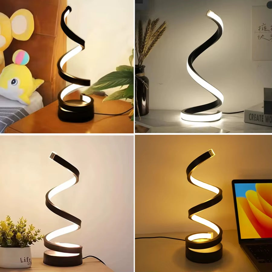 Modern Spiral Table LED Night 