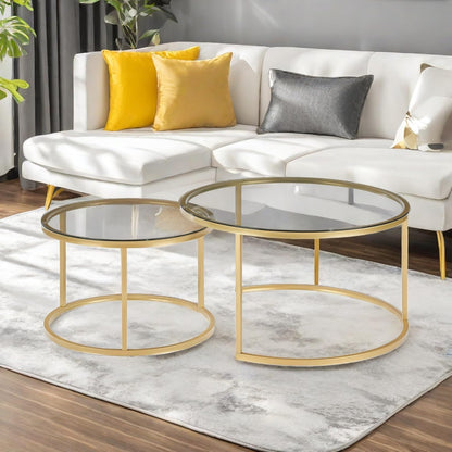 Living Room Table | Ø 80 + 60 Large Round Table