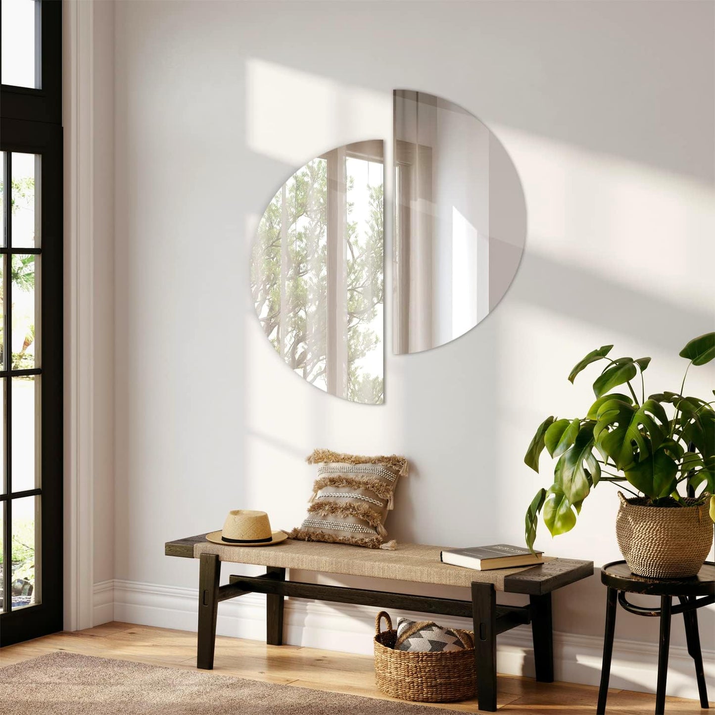 70 cm Minimalist Semi-Round Mirror for Bathroom