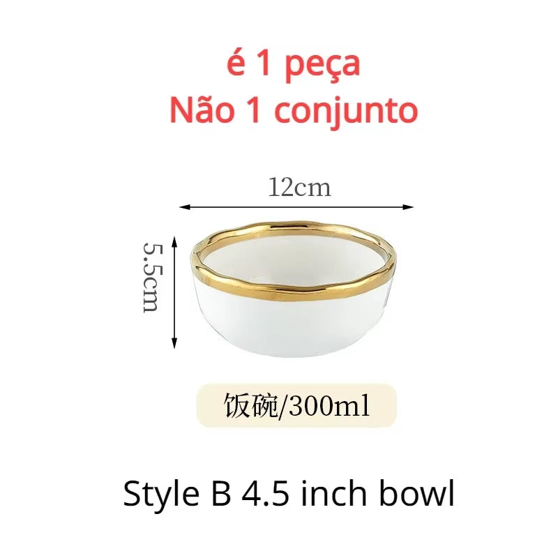 1Pcs White Ceramic Plate 