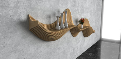 Parametric Wavy Wooden Wall Decor 