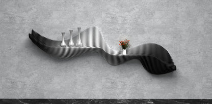 Parametric Wavy Wooden Wall Decor 