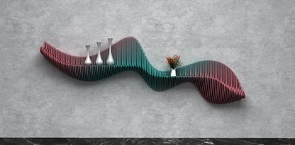 Parametric Wavy Wooden Wall Decor 