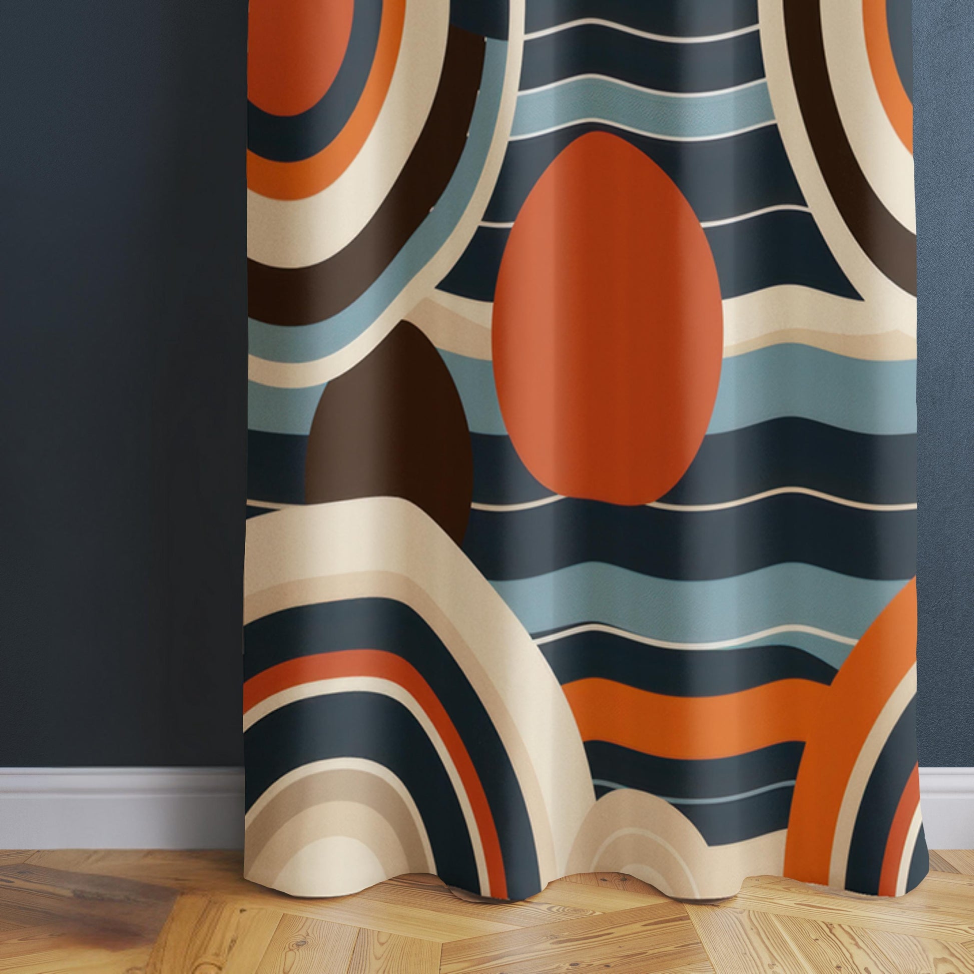 Geometric Retro Design Curtain 